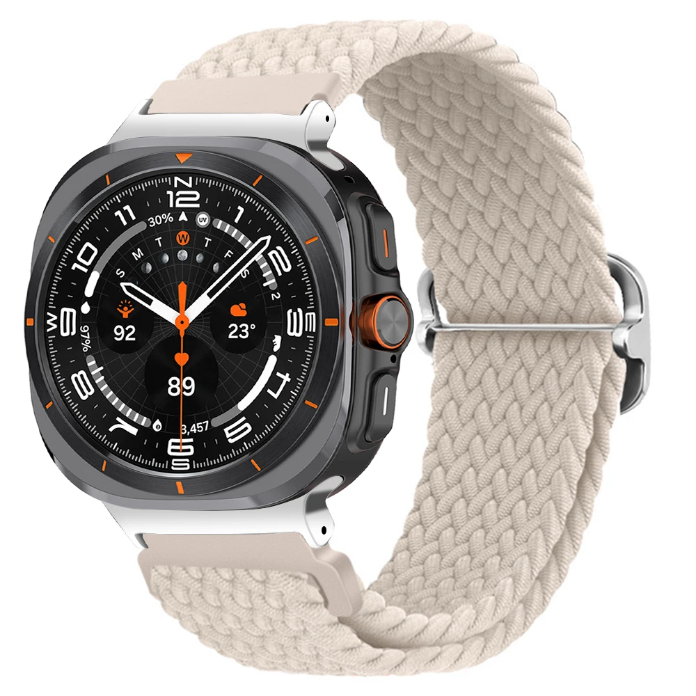 Strap For Samsung Galaxy Watch 7 Ultra 47mm Braided Solo Loop Nylon band bracelet correa Galaxy watch Ultra watchband accessorie