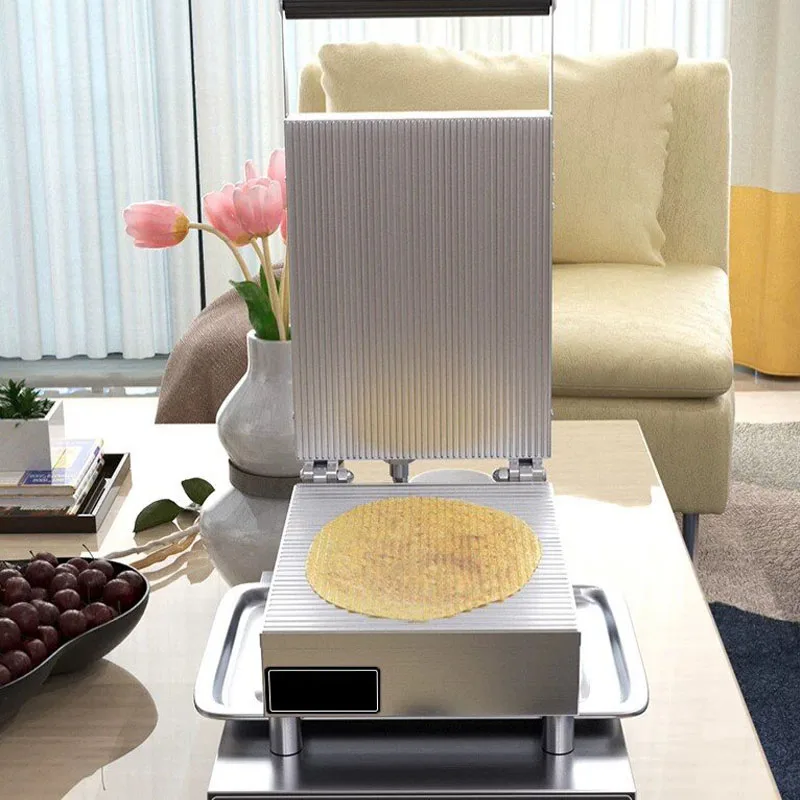 Dual Knob Control Commercial Electric Egg Roll Maker Non-Stick Plate Ice Cream Waffle Cone Crispy Baker