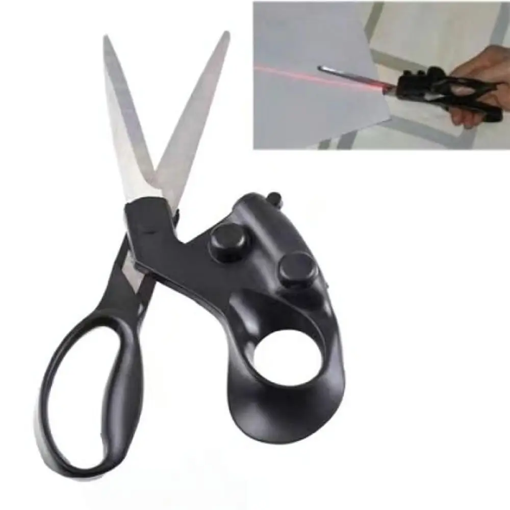 Portable Laser Guided Scissors Professional Craft Tool For Cutting Fabric Paper Straight Line Assist Sewing Accessories