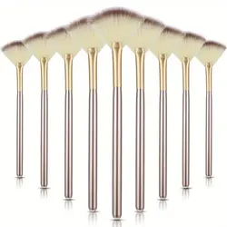 1/3/5/9Pcs Slim Soft Facial Fan Brush,Makeup Cosmetic Multi Use,Mask Brush Makeup Brush Tool Set