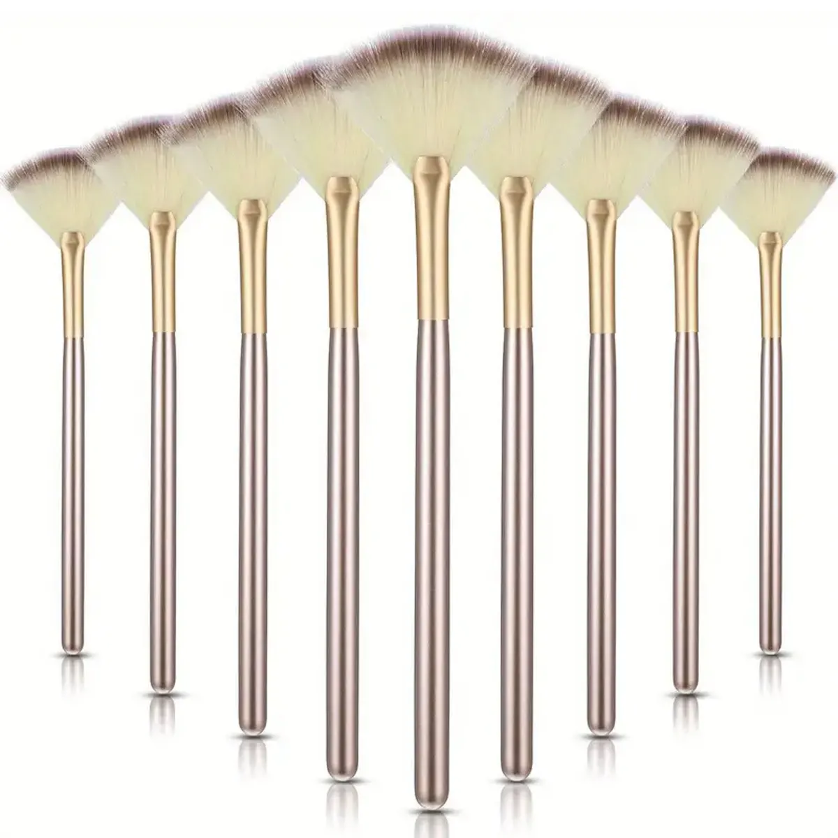 1/3/5/9Pcs Slim Soft Facial Fan Brush, Makeup Cosmetic Multi Use, Pędzel do makijażu Zestaw narzędzi pędzli do makijażu