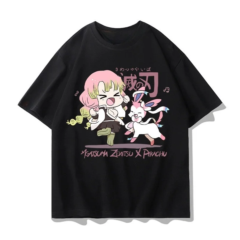 Demon Slayer Q-Version Baumwoll-T-Shirt für Erwachsene und Kinder! Nine Hashira & Hauptcharaktere Anime Kurzarmshirt