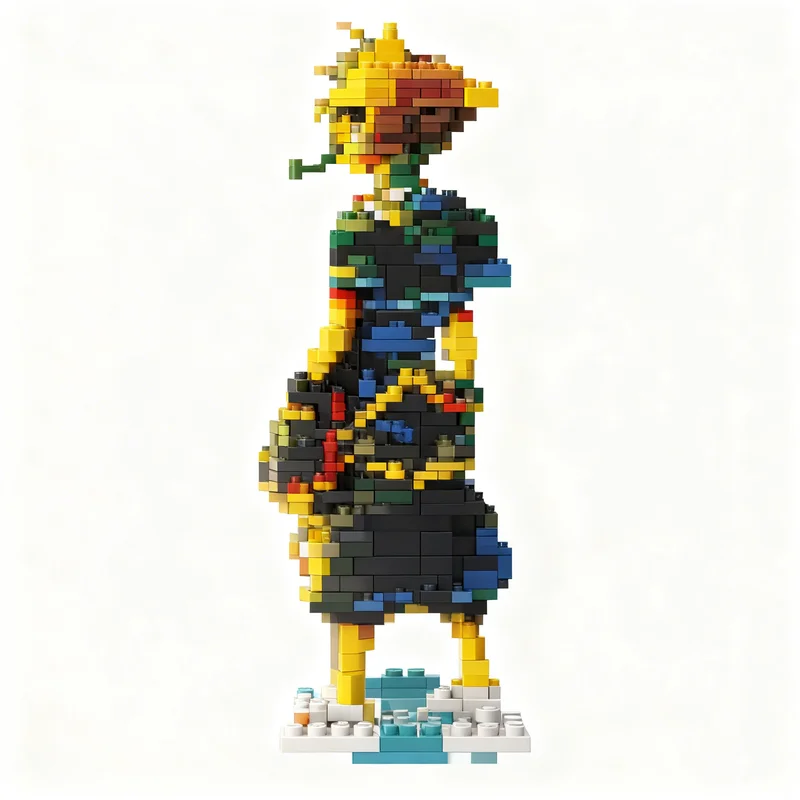 5671pcs MOC Art Sora Mosaic Kingdom Hearts II Model Toy Building Blocks Construction Christmas Gift Brick Birthday Creative DIY - view 3