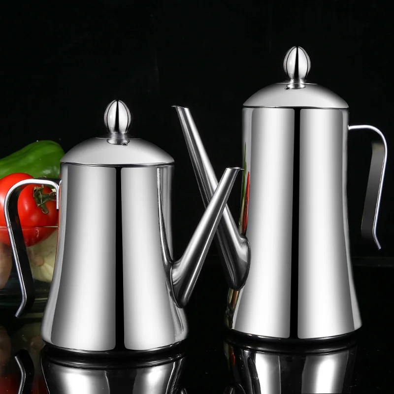 

The product can be customized. Stainless steel oil pot, large capacity European style oil control bottle, kitchen soy sauce