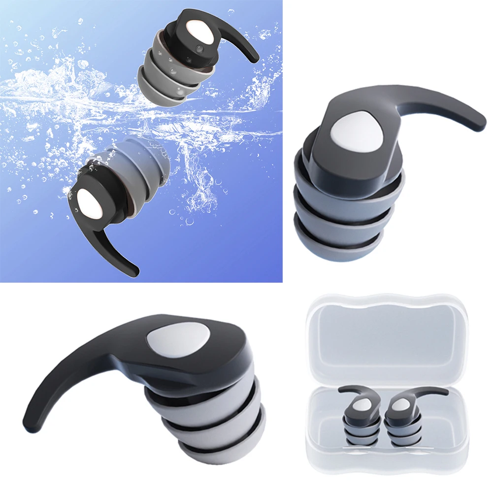 

1 Pair Silicone Noise Reduction Earplug Soft Comfort Soundproof Ear Plugs Reusable Sound Blocking Earplugs for Sleeping Swimming