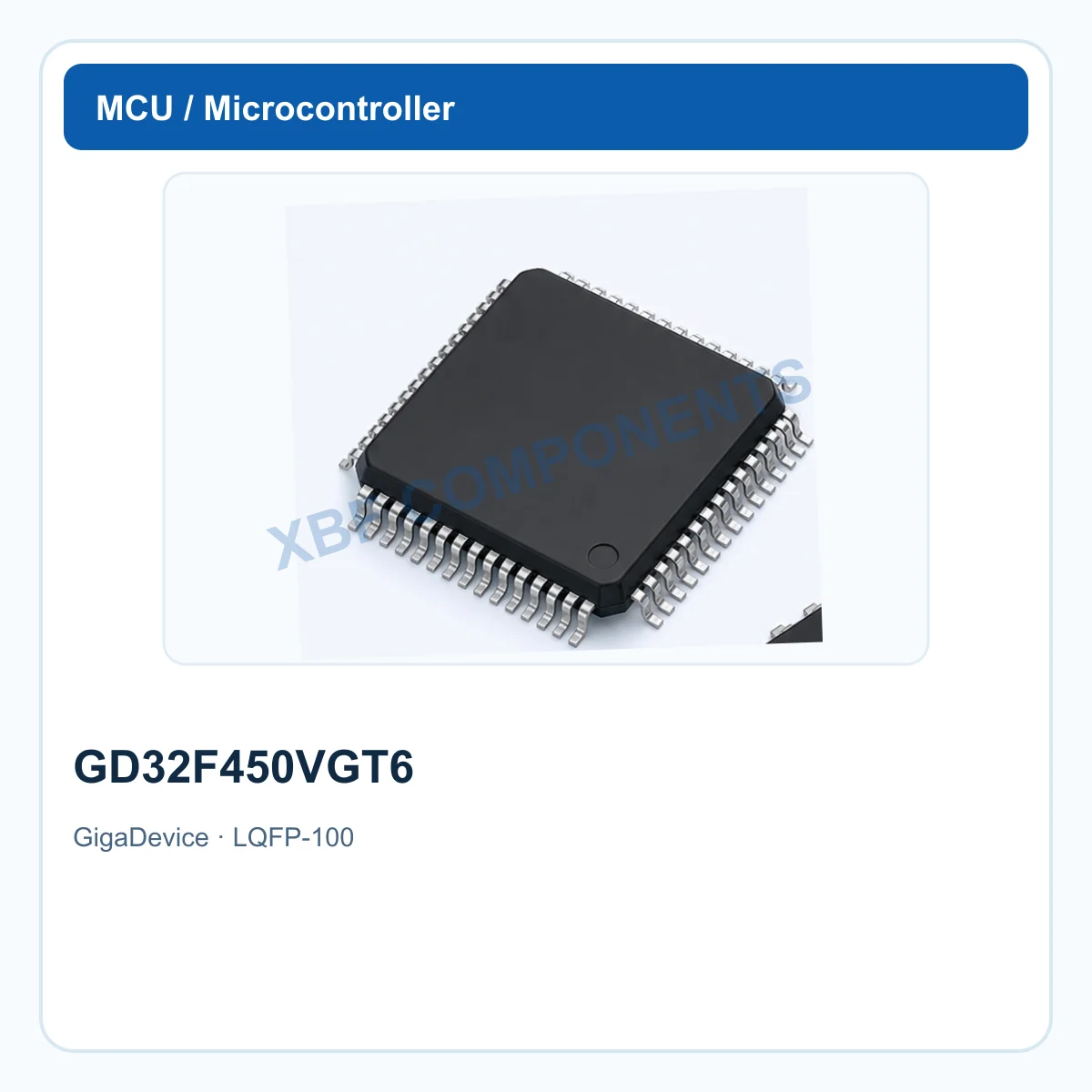 GigaDevice GD32F450VGT6 Microcontroller IC ARM Cortex-M4, 200 MHz, 1 MB Flash, 512 KB SRAM LQFP-100