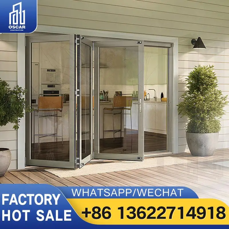 

Bi fold Sliding Window Fold up and Down Accordion Window Thermal Break Aluminum Window for Home Office Balcony