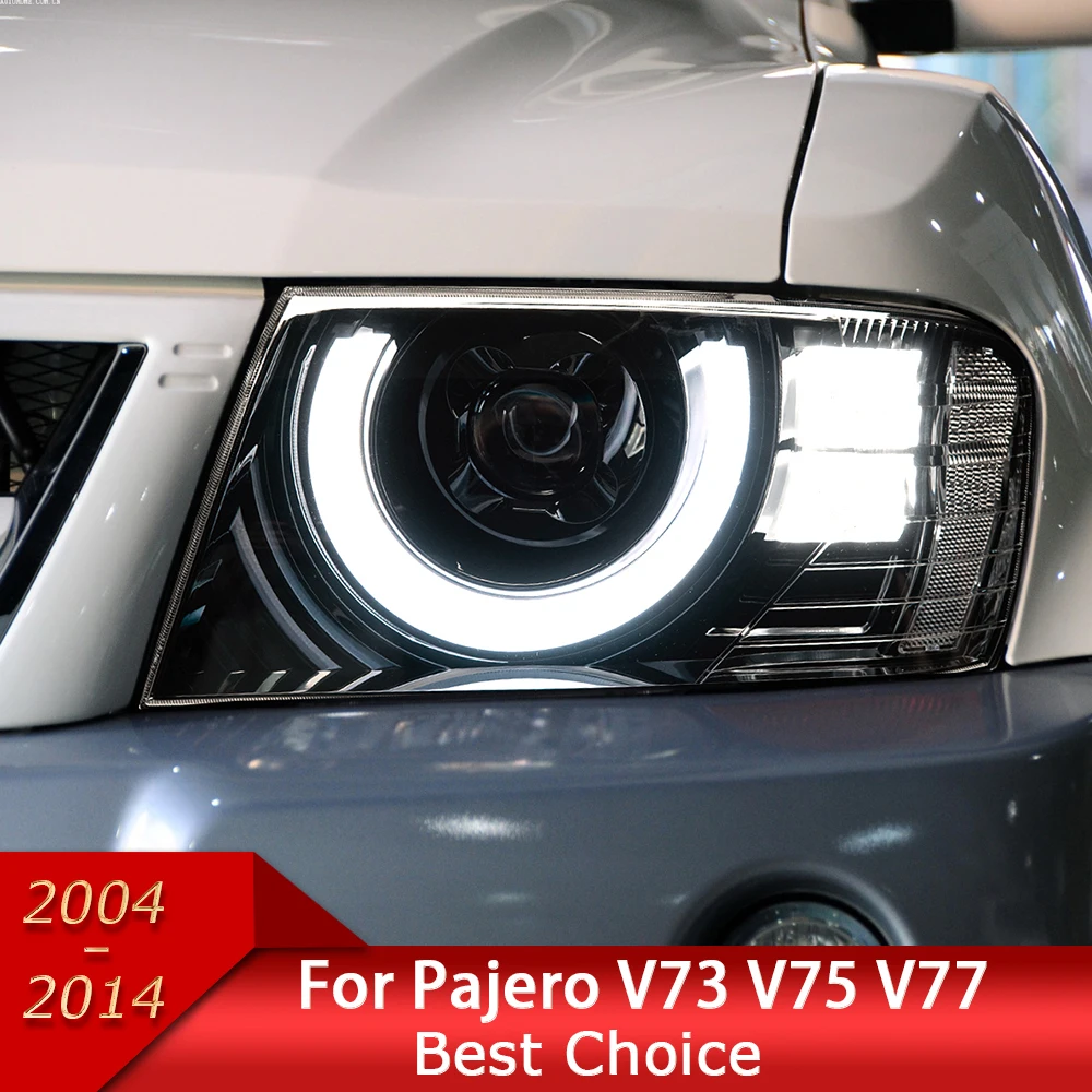 Car Lights for Pajero V73 V75 V77 Montero Shogun 2004-2014 LED Auto Headlight Assembly Upgrade Defender Design Accessories