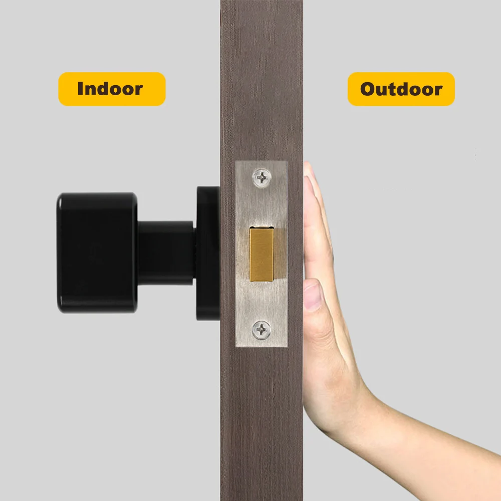 Квадратный односторонний невидимый дверной замок, минималистичный сплошной цвет, настенный дверной замок для гостиной, дверной замок для спальни