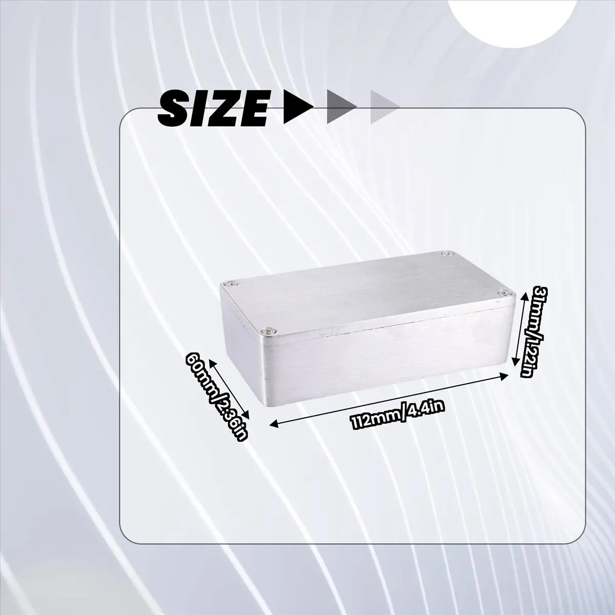 AA437 Superior Diecast Aluminium Electronics Project Box Case Enclosure Instrument Waterproof, Standard 1590B 112X60x31mm