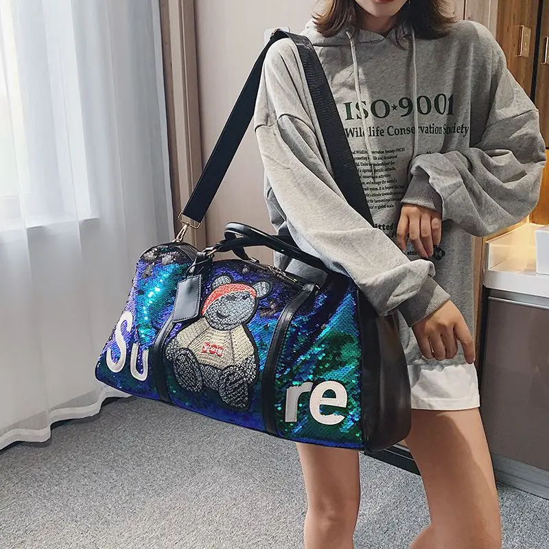 Women Travel Bags Big Capacity Short-distance Duffel Bags Fashion Wet Dry Separation Fitness Package Swimming Yoga Bags Boarding
