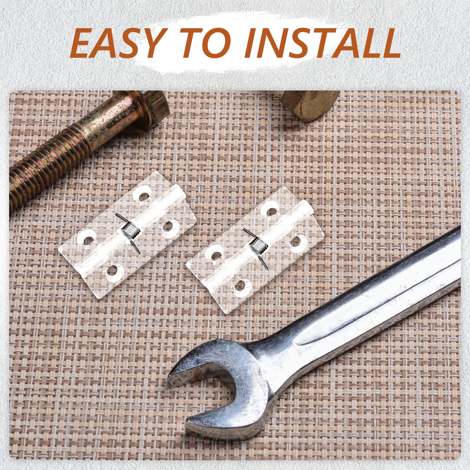 

2 pcs Self Closing Door Hinges Transparent Concealed Installation For Home Office Auto Rebound Silent Smooth Operation Hidden