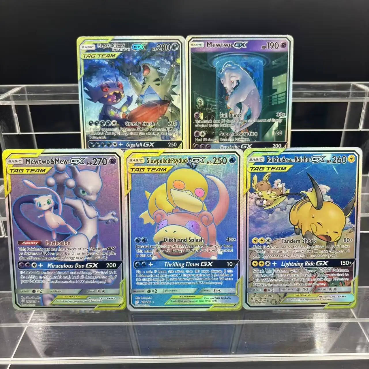 9 Teile/satz Englisch Ptcg GX Serie Mewtwo Umbreon Legendäre vogel Flash Karte Gengar Klassische Anime Sammlung Karte Geschenk