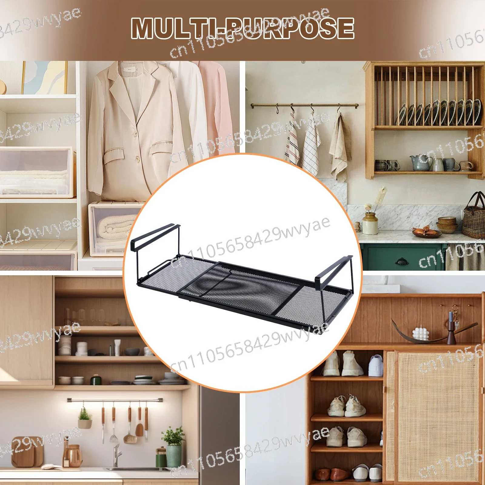 

Multi Purpose Kitchen, Household Hanging Storage Basket, Expandable Cabinet Storage Rack, Steel Table Storage Rack