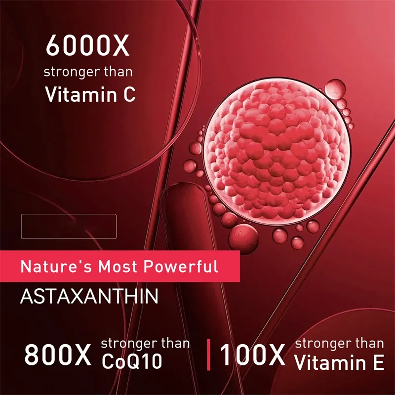 Astaxanthin 12mg - Supports Eye Cardiovascular Joint, Immunity and Skin Health, Antioxidant