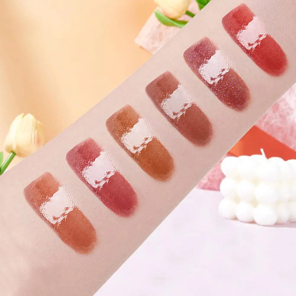 

New 2 In 1 Double-End Matte Moisturizing Lip Oil Glaze Gloss Glass Shimmer Liquid Lipstick Glossy Mirror Shine Lip Care
