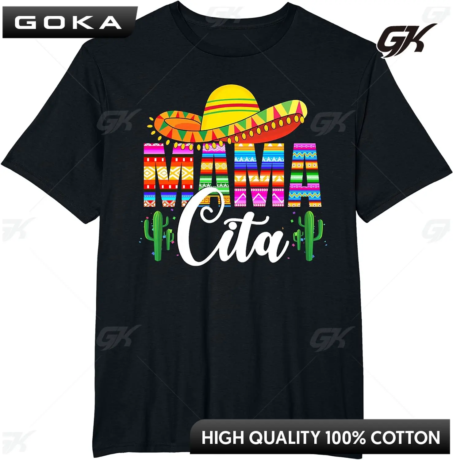 Funny Graphic T Shit Mamacita Cinco De Mayo Leopard Fiesta Mexican Mother's Day Colorful T-Shirt Graphic Tops Cotton Tees