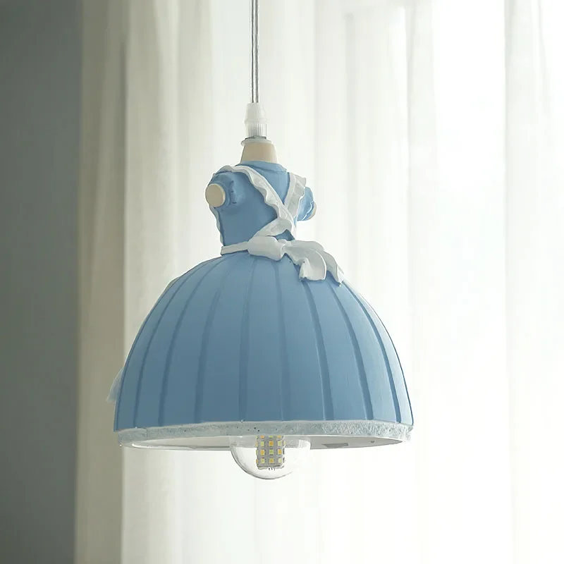 Nordic maid creative children's room chandelier children's lamp bedroom lamp doll princess skirt cartoon Chandelier