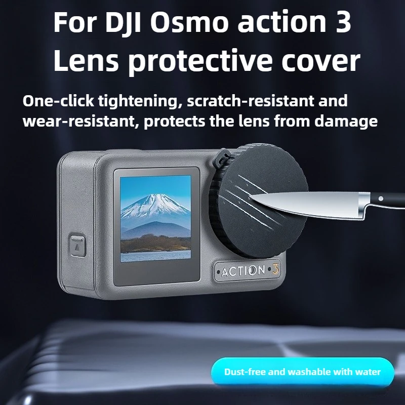 For DJI Action 5/5 Pro/4/3, non-slip silicone lens cap, dustproof protective cover for sports camera,