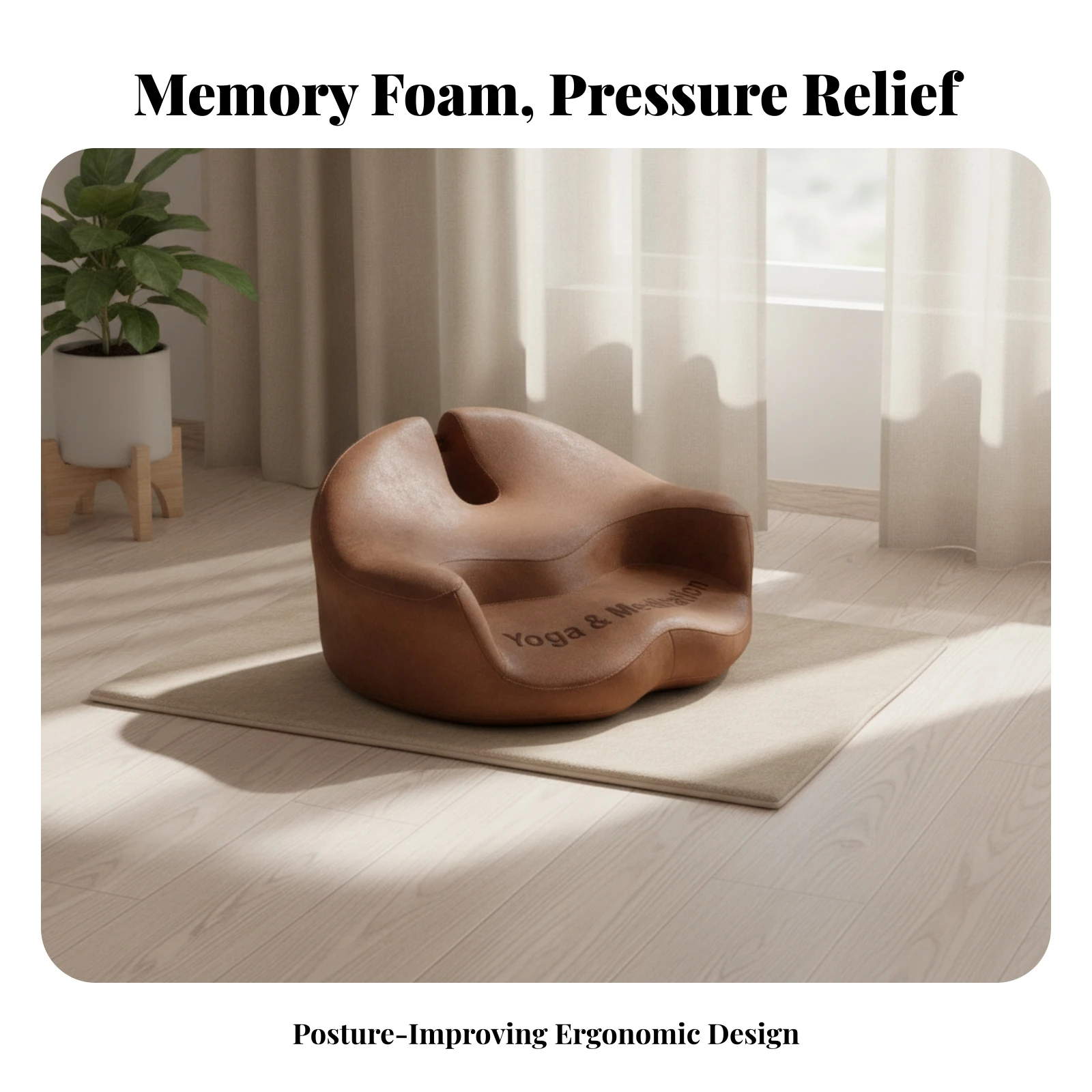 Coussin de méditation découpé, coussin de pleine conscience recouvert de tissu, portable