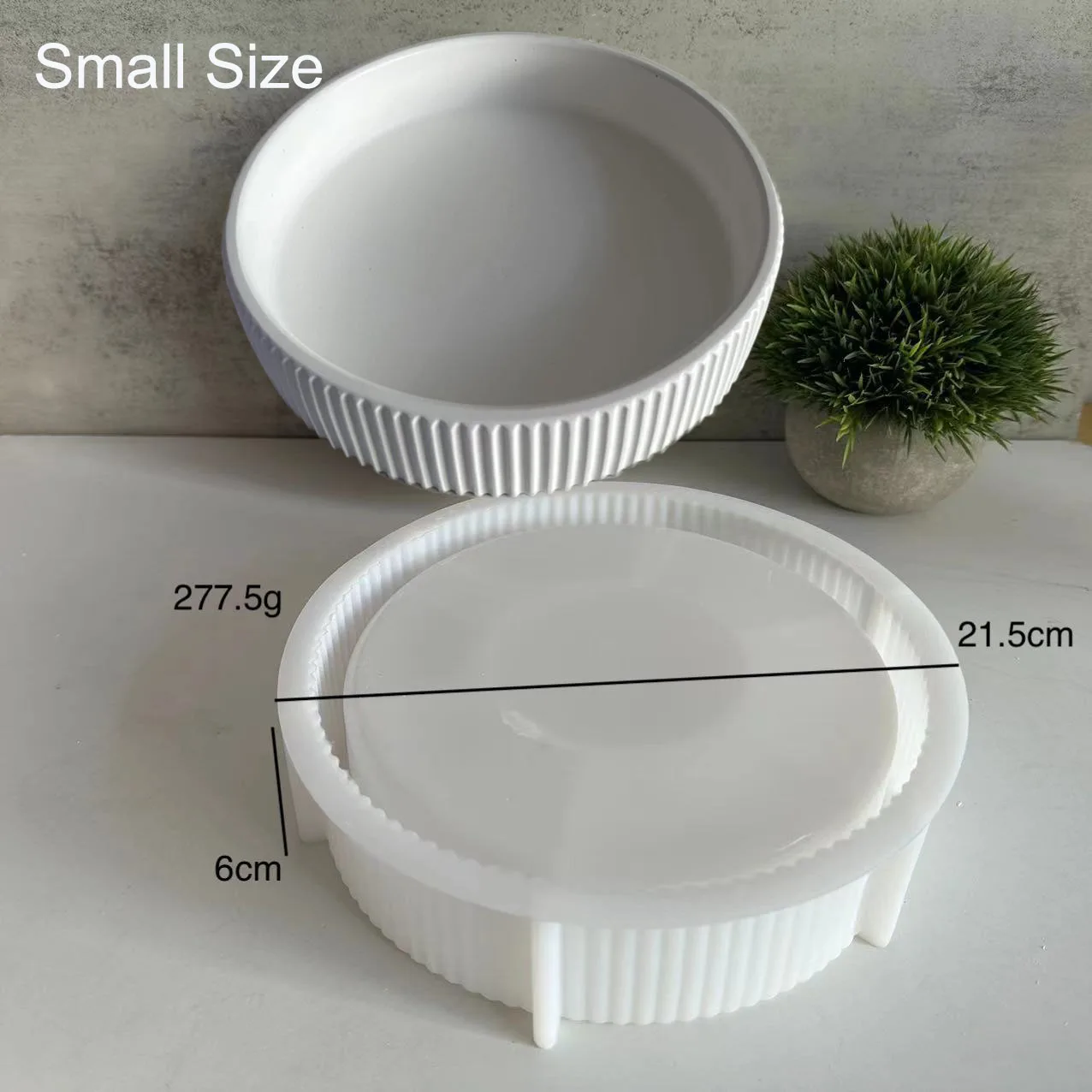 Large Silicone Mold for Succulent Planters - Cement Concrete Plaster Flowerpot Molds,Resuable Storage Bowl DIY Home Garden Decor