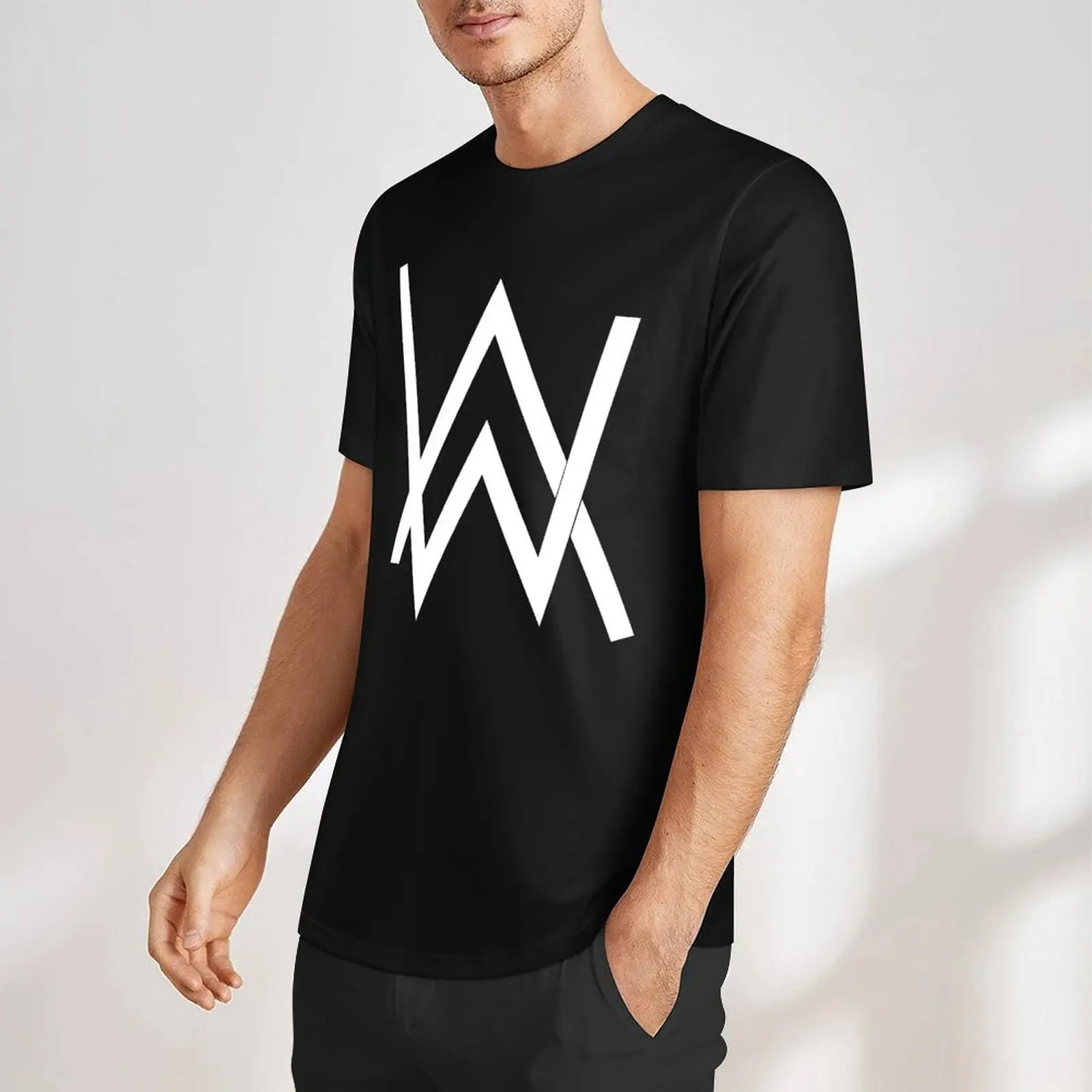 Alan Walker logo T Shirt,Pure Cotton Casual punk Sweatshirt Short Sleeve Clothing,Hip Hop Clothes Vintage Tops Streetwear