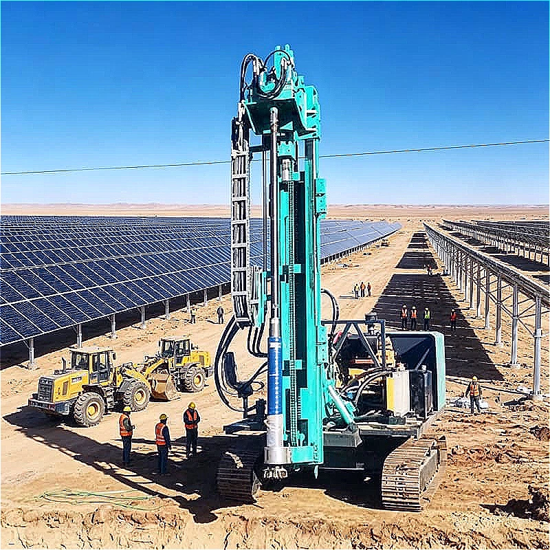 Ground Screw Pile Driver Solar Earth Auger Post Driver for Photovoltaic Station Boring Depth Diameter for Solar Panel Support