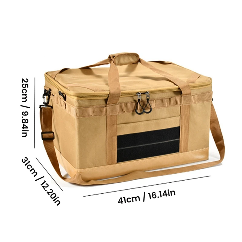 Large Zipper Camping Bag Anti-Crash Stove Cookware Carrying Bag Multifunctional Camping Accessories Storage Organizer