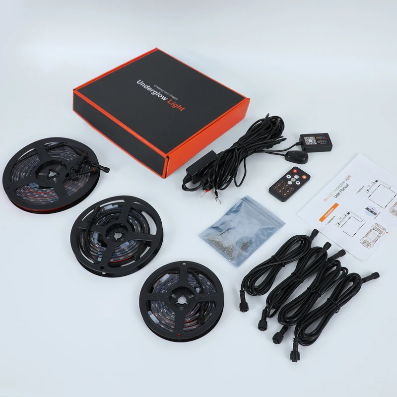 

#￥Custom 6pcs RGBIC Underglow LED Ambient Lighting Car Accessories Under Glow Waterproof IP68 Underglow Light Kit for Carfree