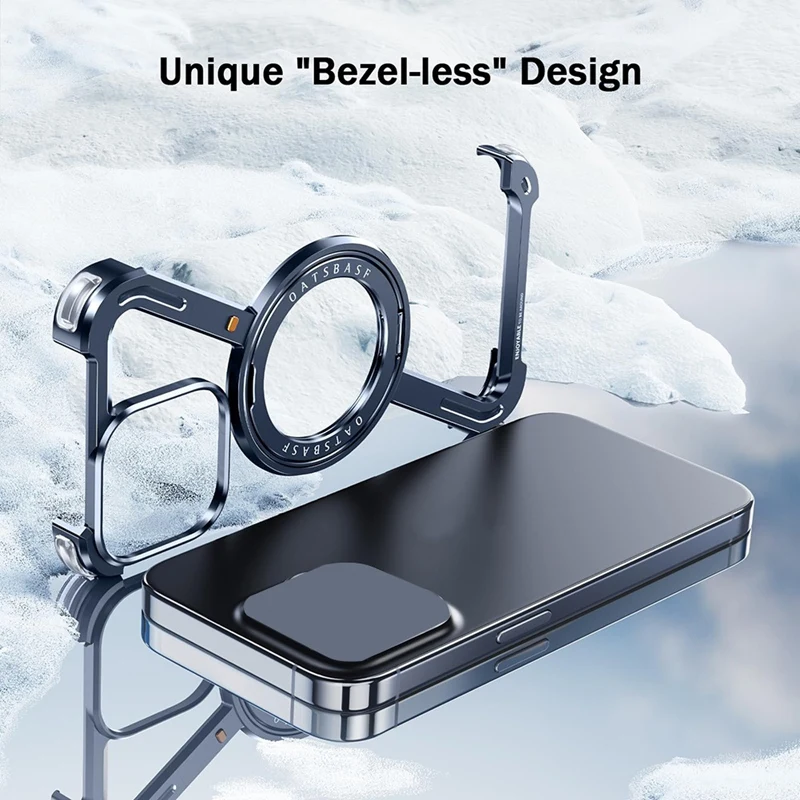 Suporte de telefone ttkk para apple 15pro max, capa de telefone pai z tipo moldura de metal, suporte portátil multifuncional sem moldura