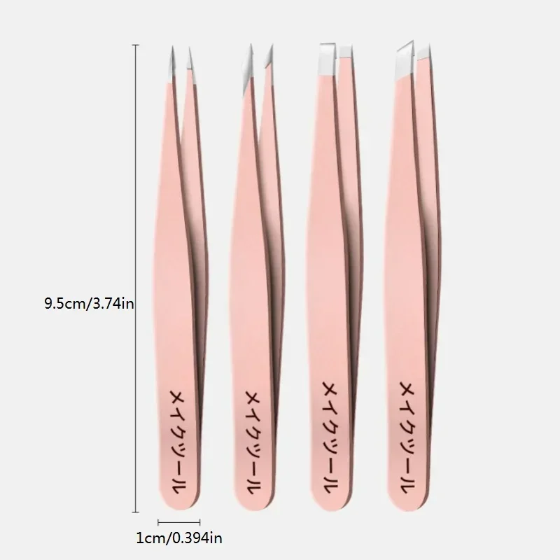 4PCS Precision Tweezers Kit,twizer for eyebrows,for ingrown hair,for plucking hair,for chin hair,for men & women