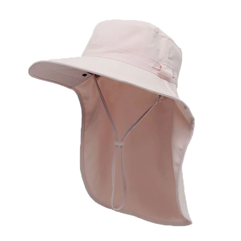 Sun Hat Women UV Protection With Neck Flap String Climbing Hiking Working Fisherman Holiday Accessory