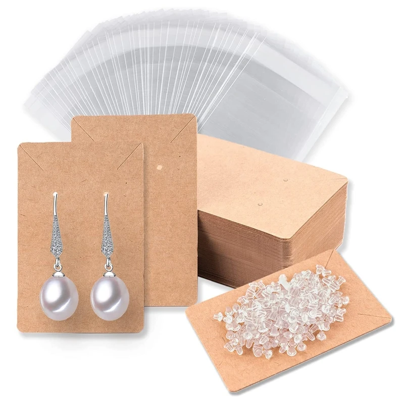 480Pieces/set Plastic Bag Earring Display Card for Earring Necklace Display