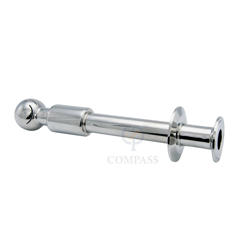 

Compass 2"X2.5" 28mm Sanitary Stainless Steel Hygienic SS304 Double Clamp Cleaner Rotating Spray Ball with Mirror Polished