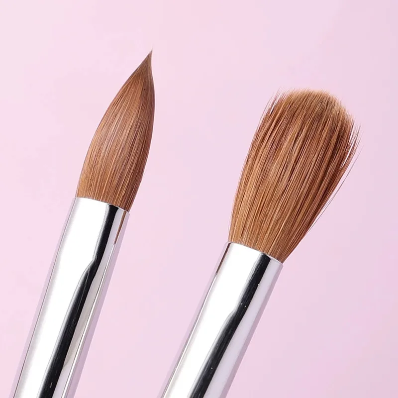 1PC Kolinsky Hair Nail Art Brush Acrylic UV Gel Carving Pen Brush Liquid Powder DIY Nail Painting Drawing Tools