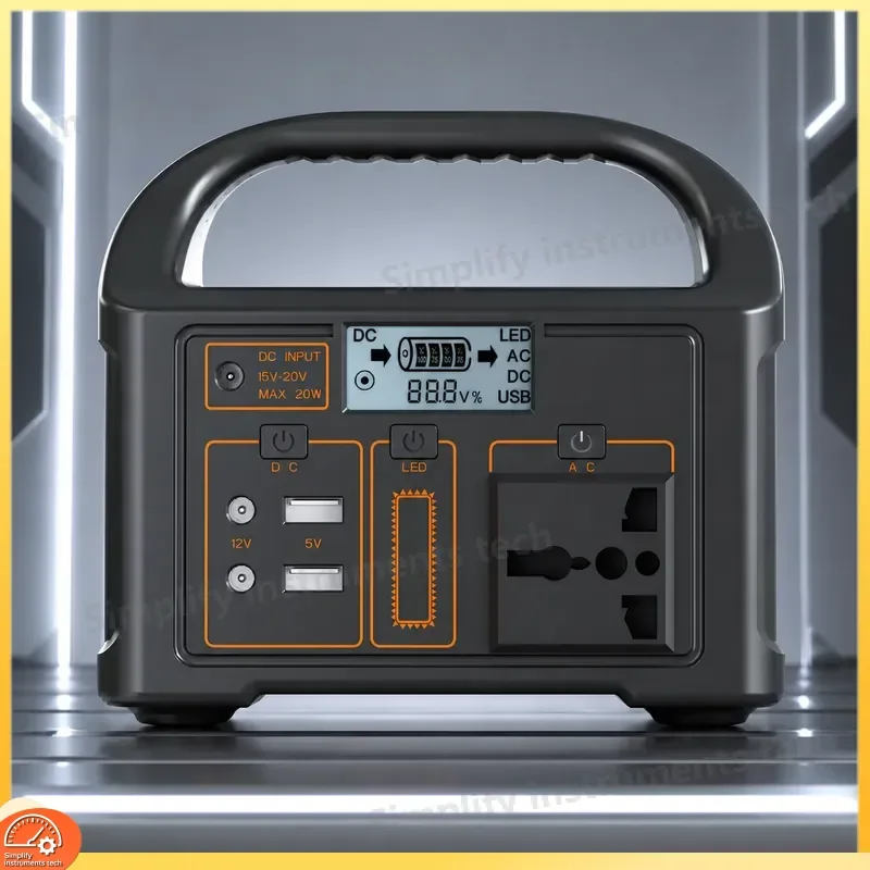 Portable Power Station Solar Generator Modified Sine Wave Outdoor Camping Emergency Backup Battery Home Use Optional Panel