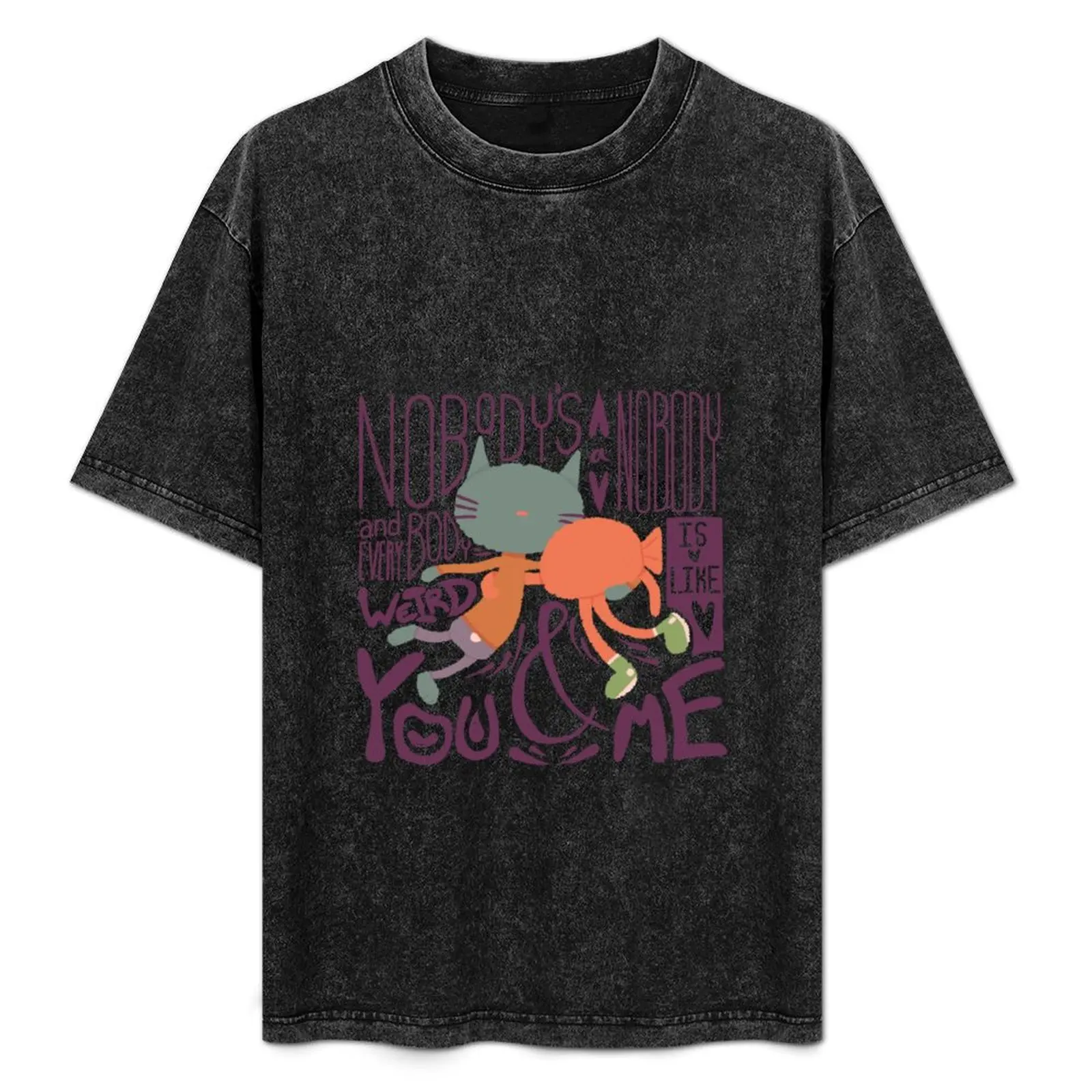 TAWOG Nobody’s a Nobody T-Shirt Casual All Match Short Sleeve T-Shirt