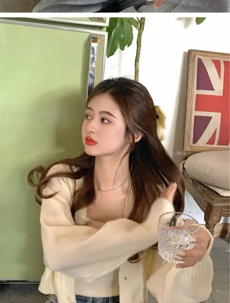 2025년 초가을 신상 여성용 세트 라이트 성숙한 스타일 스웨터 베스트 캐주얼 팬츠 3피스 수트