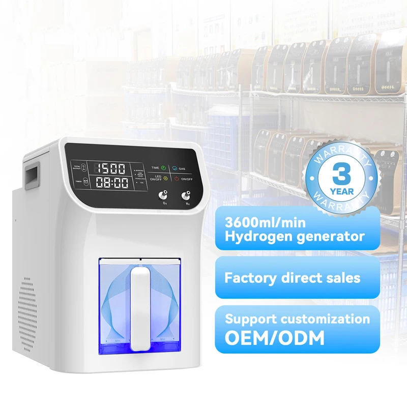 Certified 99.99% Purity Hydrogen Inhalation Machine 900ml SPE PEM Tech 1500ML Molecular H2 Generator Stable Flow Inhaler Device