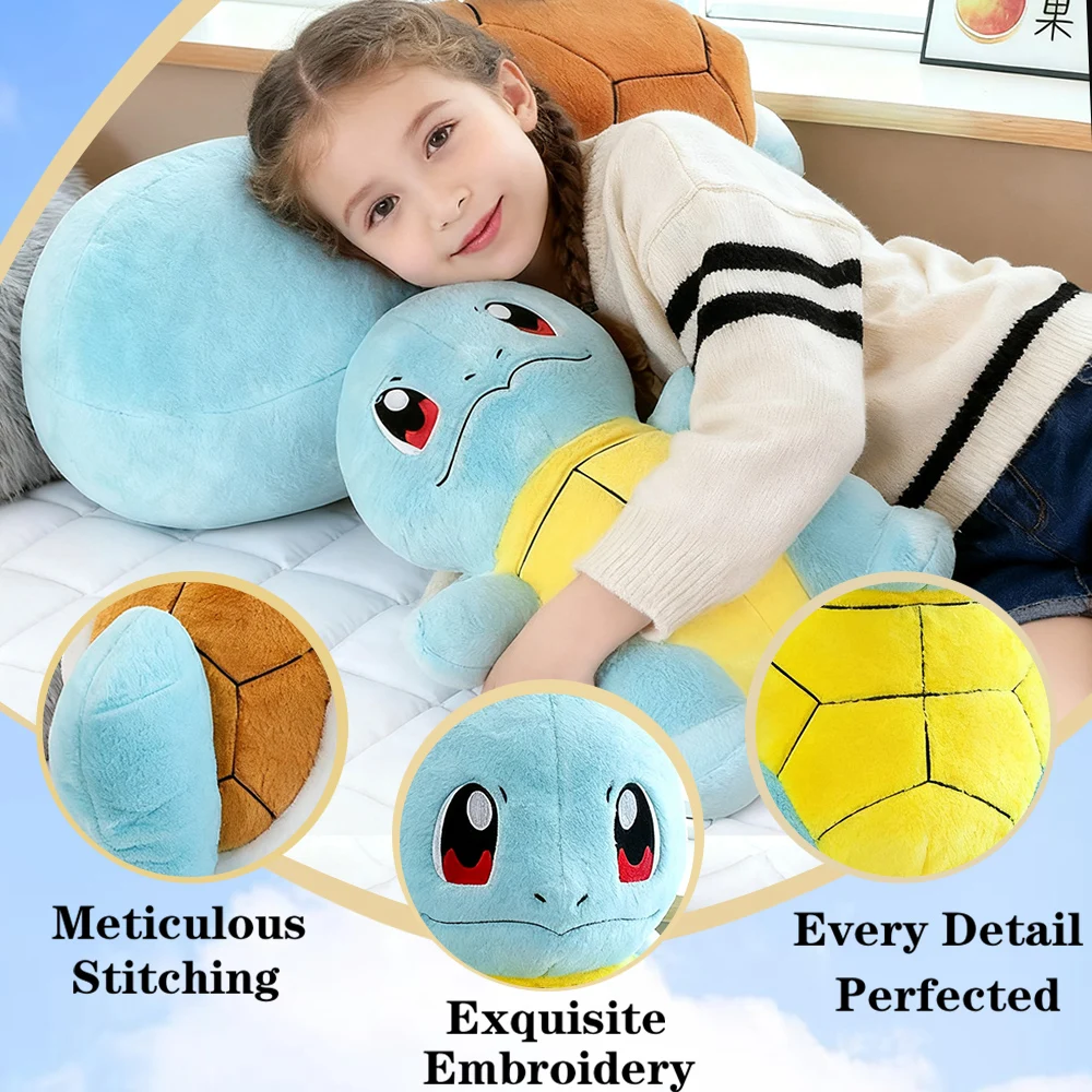 

Плюшевые игрушки с водяной черепахой, мягкая кукла, сквиртл, мягкая аниме, идеальная подушка для сна с водным типом, праздничный подарок для ребенка