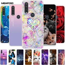For Motorola One Action Case Painted Cat Soft TPU Silicone Lovely Funda for Moto One Vision Macro Cover Shockproof Phone Para