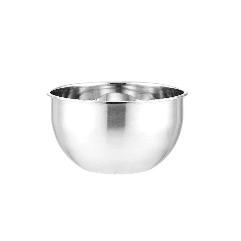 Food Grade Stainless Steel Bowl Fruit Salad Mixing Bowl with Scale Deepen Large Capacity Soup Basin Kitchen Cooking Baking Tools