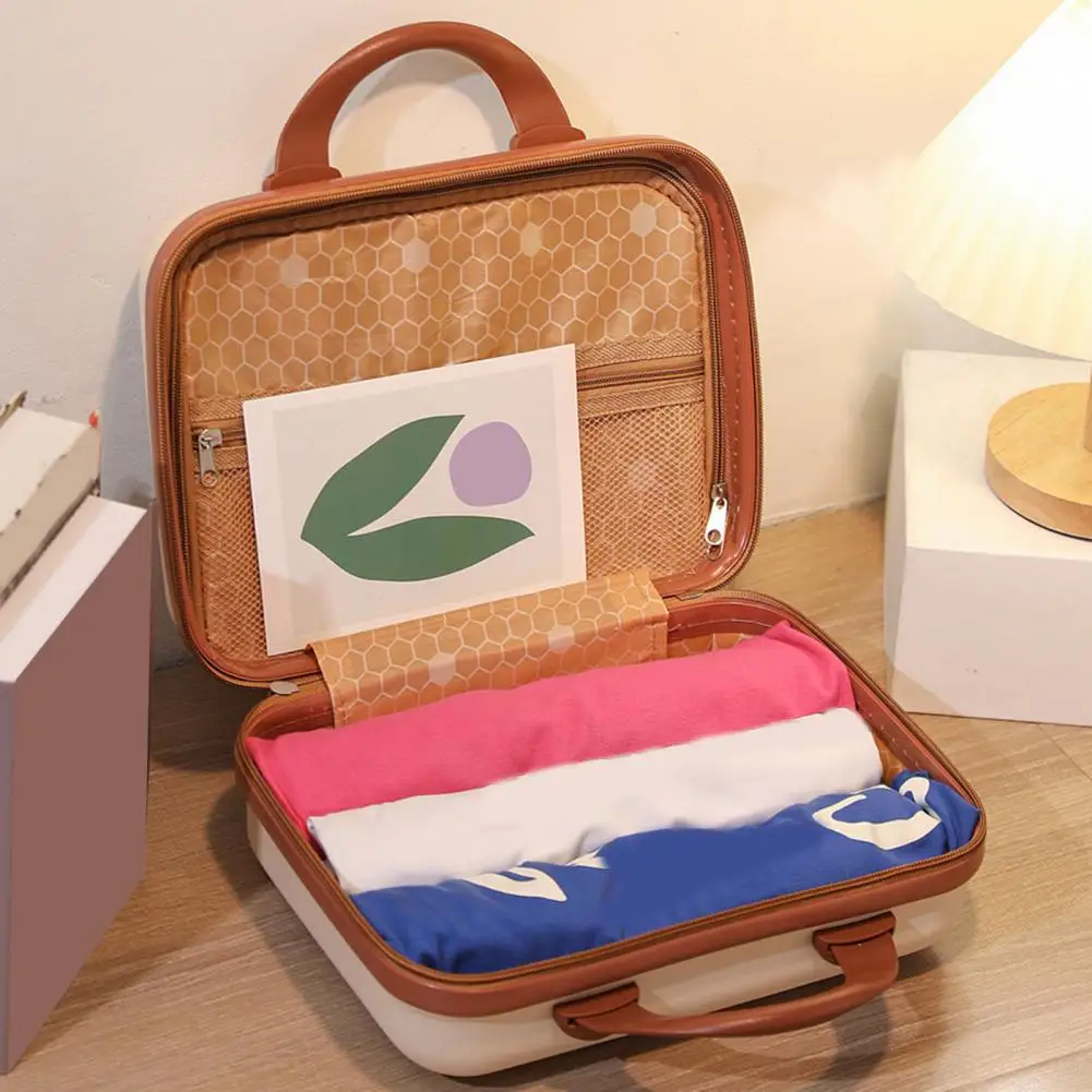 Cosmetic Suitcase Combination Lock Strong Load Bearing Cosmetic Case Multi-purpose Travel Makeup Toiletry Storage Box