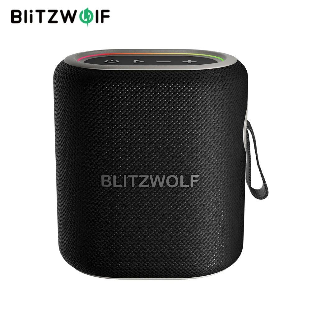 

BlitzWolf BW-WA8 Portable bluetooth Speaker Wireless Speaker 57mm Large Driver Support TWS Stereo Pairing RGB Light TF Card AUX