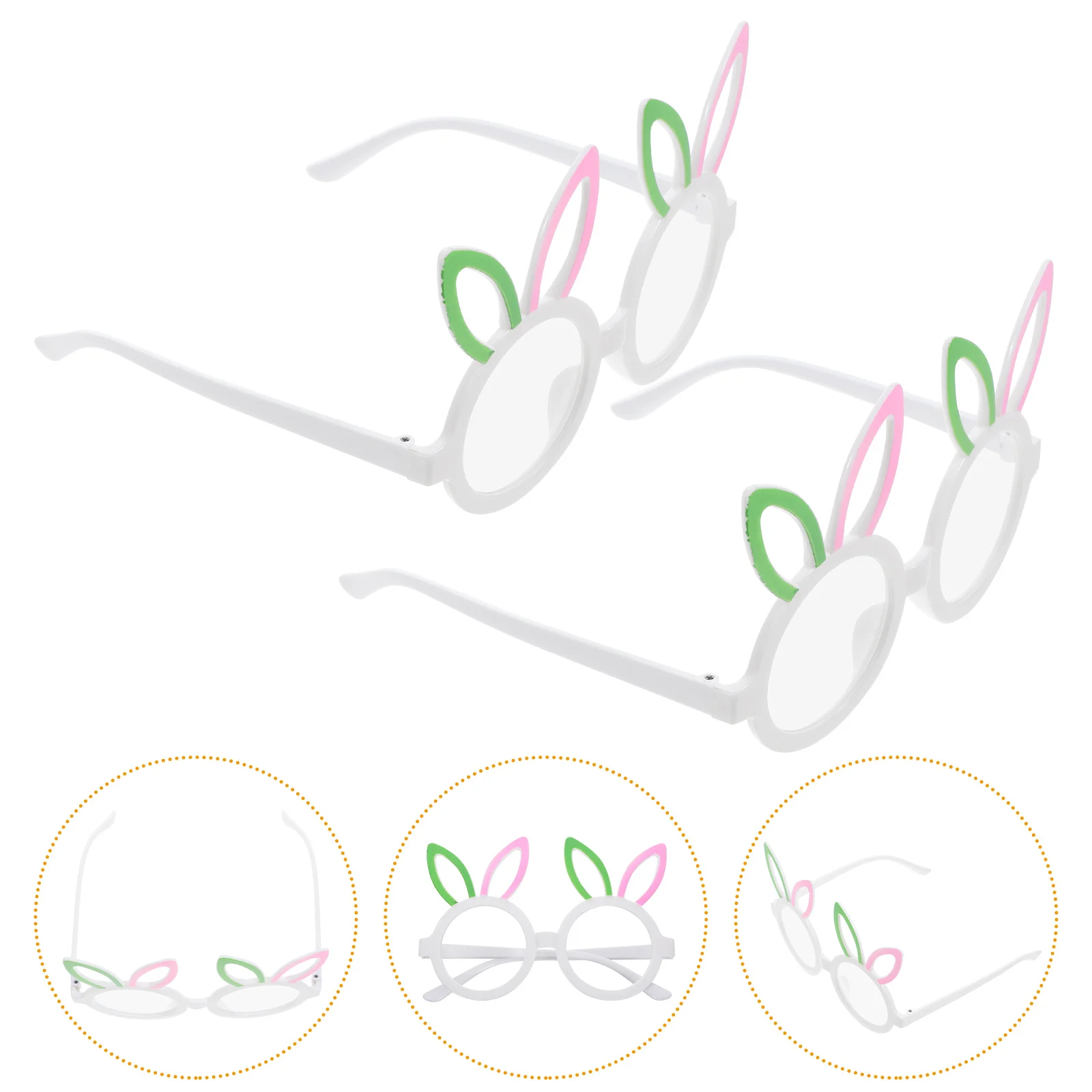 

4Pcs Easter Theme Eyeglasses Cute Bunny Ears Accessories for Festivals Costumes Fun Pictures Easter Decorations
