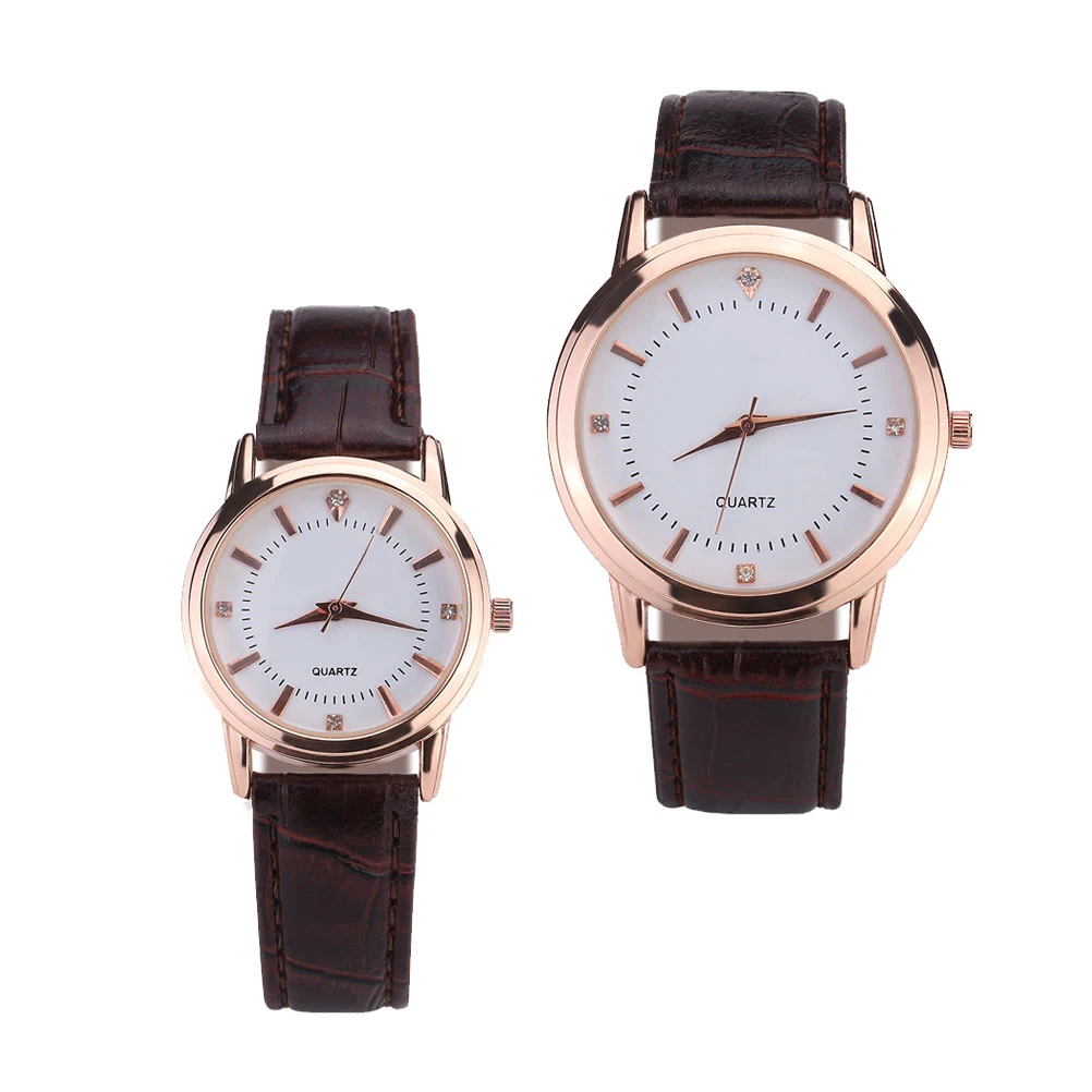 2 pezzi orologio da coppia orologi per coppia orologio da polso da uomo donna regalo per lui e alla moda elegante regalo di San Valentino