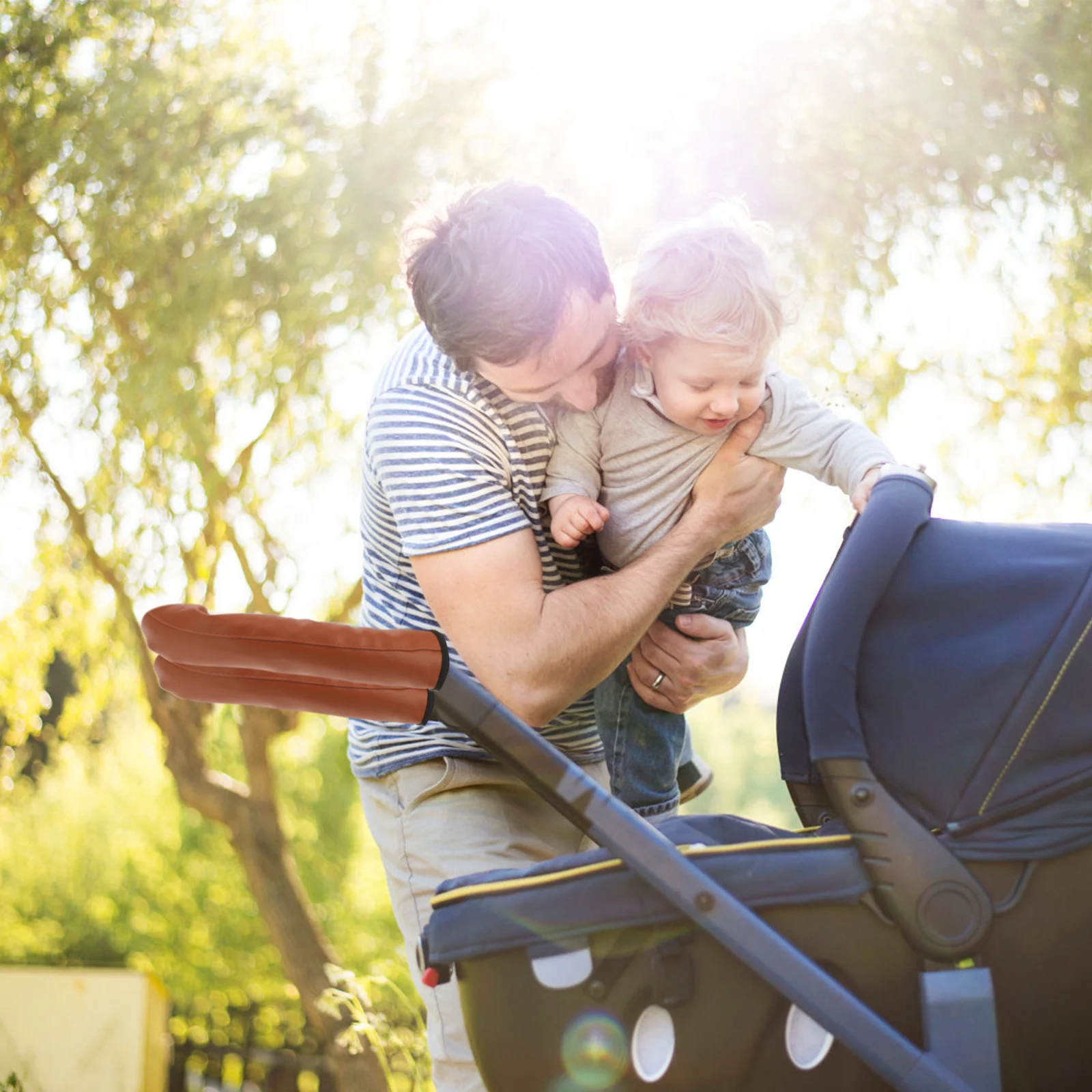 

Stroller Handle Grip Zipper Cover Foldable Stroller Handlebar Protection Replacement Sleeve Handle Cover