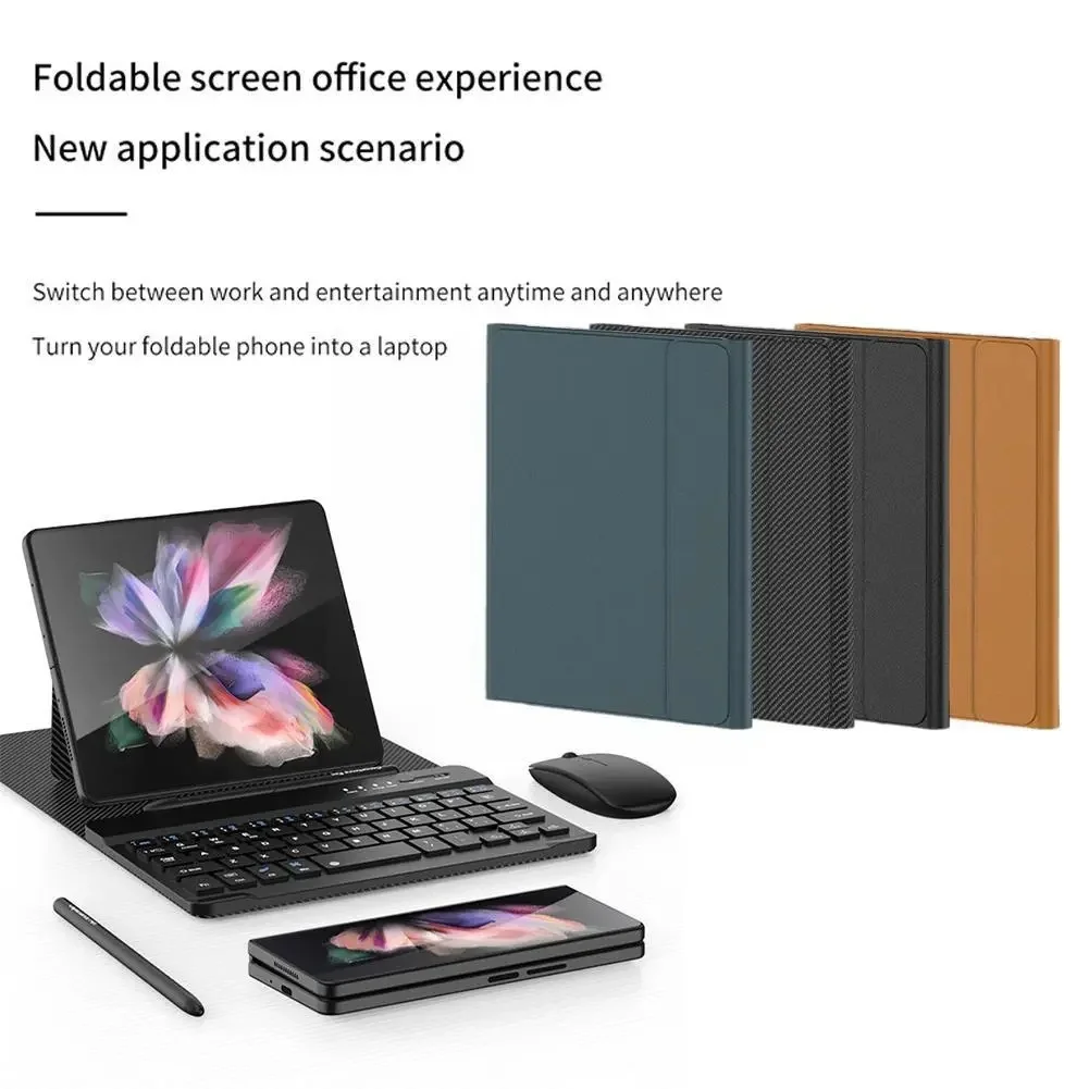 Wireless Keyboard and Mouse Case for Honor Magic V6 V5 V3 Vs3c V2 V2 RSR V Vs2 Vs Ultimate Fold Magnetic Leather Cover with Pen