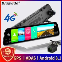 Bluavido 4G LTE Dash Cam Android Car Rearview Mirror Camera GPS ADAS FHD 1080P Video Recorder WiFi Auto Assist Live Remote DVR