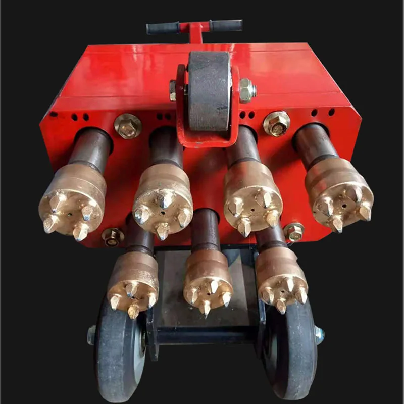 Hand-push Chisel Machine Bridge Deck Dam Concrete Ground Hair Machine 7 Heads 11 Heads 23 Heads Pneumatic Hair Pulling Machine